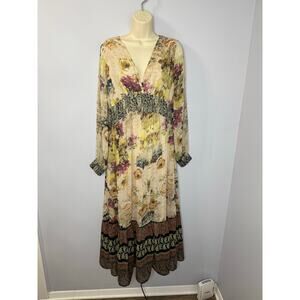 Sundance Boho Adair Floral Maxi Dress Cottage core Festival Concert Women's 6